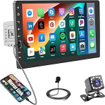 Roinvou Bluetooth autoraadio 1DIN &uuml;hilduv Mirror Link, 9-tolline HD puuteekraaniga m&auml;ngija, FM raadio/EQ/SWC/Bluetooth Hands-Free k&otilde;ne/USB/Mikrofon koos tagurduskaameraga