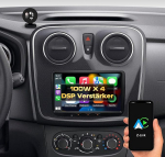 DYNAVIN Android autoraadio satelliitnavigatsioon Dacia Sandero Duster Logan Renault Capturile; 8-tolline raadio juhtmevaba Carplay ja Android Car, Head-up Display, sisaldab DAB+, D9-DAC Premium Flex