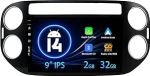 Android 14 autoraadio VW Tiguan 5N 2007-2016 koos tagurduskaameraga 9-tolline IPS -2G + 32G - toetab DAB+ / Carplay / roolijuhtimispult / WiFi / Bluetooth / Mirrorlink / USB / RDS / GPS