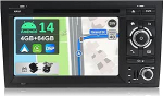 [4GB + 64GB] Android 14 autoraadio Audi A4 (B6/B7) | Seat Exeo [Integreeritud CarPlay/Android Car/DSP/GPS] IPS puuteekraan CAM+MIC-DAB/Mirror Link/Bluetooth 5.0/AHD/360 Camera/WiFi/USB/4G
