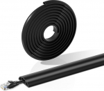 P&otilde;randakaabli kaitsekate, 2m kaablikatted juhtmetele, p&otilde;randakaabel v&auml;ikese &uuml;he kanaliga, paindlik kummikaabli p&otilde;randakate kontorisse, koju, v&auml;line kaablikaitsekate, must, 11mm(W) x 7mm(H)