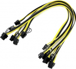 LeHang 6 x 6 Pin PCI-E kuni 8 Pin (6+2) PCI-E (Male to Male) GPU toitejuhe (50 cm), kaart puudub koos