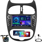 Fuluku 4+64G Android autoradio Peugeot 206 206CC 206SW 1998-2016 Citroen C2 2004-2008 traadita autoside ja Android autoga, 6.2-tolline IPS puuteekraaniga raadio Bluetooth 5.0/GPS/Reversioonikaamera/FM