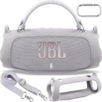 Aenllosi JBL Charge 6 Bluetooth k&otilde;larile Silikoonist kott, kandekott &otilde;larihma ja karabiinikonksuga, ainult kott, k&otilde;lar ei kuulu komplekti (valge)