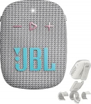 JBL Box Wind 3S Kaasaskantav Mini Bluetooth-k&otilde;lar veekindel koos klambriga spordi, jalgratta ja rolleriga - Bass Boost - valge helihall