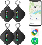 Smart Tag Bluetooth Tracker Key Finder, mis on &uuml;hilduv iOS Find Me App v&otilde;i Android Find Hub App IP67 veekindel, CR2032 vahetatav aku Finder v&otilde;tmete pagasi / kottide / kohvri / rahakoti jaoks