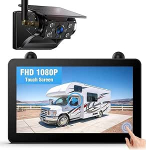 Traadita p&auml;ikesemagnetilised tagurduskaamerad 7-tolline 1080P puutetundlik IPS monitor, 12000 mAh aku, 1 minutiline seadistamine, IP69K veekindlad tagurduskaamerad matkaautodele, haagistele ja veoautodele