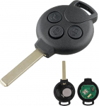 Heart Horse 3 nuppu Mercedes Be-nz Smart auto kaugjuhtimispuldi v&otilde;ti &uuml;hildub Smart Fortwo 451 Roadster auto v&otilde;tme korpuse asendamine 433 MHz PCF7941 kiibiga ja aku ja teraga