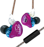 keephifi KZ ZST juhtmega KZ IEM k&otilde;rvaklapid mikrofoniga, 1BA+1DD HiFi k&otilde;rvaklapid m&uuml;ravastased juhtmega Stereo Bass Drummer (lilla, mikrofoniga)