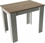 M&ouml;bel SD Sonoma Dining Room Table Kitchen Table Light Rough-Sawn Oak 86 x 60 cm White