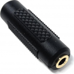 DRUT 1pc 3.5mm Female to Female 1 8" Female to Female Stereo Connector Connector kaabli soovahetaja Must