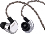 LINSOUL Tripowin Ruta10 In-Ear Monitor, 10 mm LCP d&uuml;naamiline juht IEM k&otilde;rvaklapid, HiFi-kaabli k&otilde;rvaklapid, eemaldatav h&otilde;bedane kaabel muusikutele Audiophile (ilma mikrofonita, h&otilde;bedane)