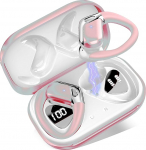 Bluetooth spordik&otilde;rvaklapid, traadita Bluetooth 5.4 k&otilde;rvaklapid 4 ENC m&uuml;ravastase mikrofoniga, k&otilde;rvaklapid HiFi Stereo, 50 tundi m&auml;nguaega traadita k&otilde;rvaklapid, IP7 veekindel, kaks LED-ekraani