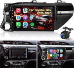 2+64G autoraadio Toyota Hilux 2015-2020 - Traadita Carplay & Android auto - 10.1-tolline Android 13 raadio - WiFi EQ GPS Mirror Link FM RDS + AHD tahavaate kaamera