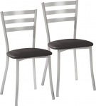 ASTIMESA SCRRNE Two Kitchen Chairs, Metal, Black, Altura de asiento 45 cms