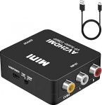 RCA to HDMI adapter, AV to HDMI Video Audio Converter 1080P PS2, Xbox, SNES, VHS, DVD m&auml;ngija, toetab PAL/NTSC, Plug and Play koos USB toitejuhtmega, RCA Converter ideaalne HDTV monitorile