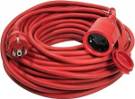 as - Schwabe kummist pikendusjuhe, 20 m, H05RR-F 3G1.5, Schuko pistiku ja Schuko pistikupesaga, koos kaitsekorgiga, 230 V, 16 A, IP44, punane, 60262.