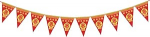 Hiina uusaasta 2025 Bunting, 3M Happy Hiina uusaasta kolmnurk Bunting Garland koos 20 lipuga, K&auml;&auml;rme aasta Party Supplies Lunar New Year, Home, Indoor ja