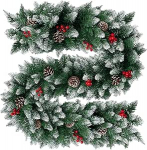 Roheline j&otilde;ulugirland 2,7 m - kunstlik kuusepuu girland m&auml;nniokstega sise- ja v&auml;litingimustes - 270 otsa - j&otilde;ulukaunistus kaminale, trepile ja mujale.