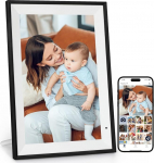 AEEZO Digital Picture Frame WLAN 10.1 Inches, 1280 x 800 IPS Touchscreen Electronic Photo Frame, 32GB Memory, Automatic Rotation, Supports Micro SD Card