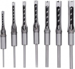 NDNCZDHC 7-teiliges Vierkantbohrer-Set f&uuml;r die Holzbearbeitung, 1/4 Zoll, 5/16 Zoll, 3/8 Zoll, 2/5 Zoll, 1/2 Zoll, 9/16 Zoll, 5/8 Zoll Stemmmei&szlig;elbohrer