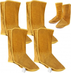 Schwei&szlig;abdeckungen 2 Paar, extra lange Lederspats zum Schwei&szlig;en, hitze- und abriebfeste Stiefelgamaschen aus Rindsleder, Nylonverschluss, f&uuml;r Schwei&szlig;er