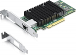 H!Fiber.com 10G Ethernet Network Card, RJ45 NIC, 10GbE CNA, Functionally Compatible with X540-T1, with Intel X540-BT1 Controller, Supports Windows Server/Linux/VMware (Not Support MAC)