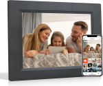 Digitaalne pildiraam, 8,7-tolline WiFi IPS puuteekraaniga elektrooniline digitaalne pildiraam, foto/muusika/videom&auml;ngija/kalender/helikell, fotode jagamine tasuta Frameo rakenduse kaudu