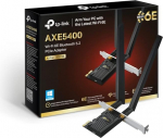 TP-Link Archer TXE72E AX5400Mbps Tri-Band WiFi 6E Bluetooth 5.3 PCIe adapter kahe antenniga, Ultra Low Latency WiFi adapter arvutile, ideaalne AR/VR, 8K striimimine, toetab Windows 11, lihtne