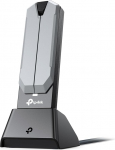 TP-Link Archer TBE400UH Wi-Fi 7 WLAN Stick PC-le, BE6500 Tri-Band USB WLAN adapter suure j&otilde;udlusega antenniga, MU-MIMO, WPA3, USB 3.0, &uuml;hildub ainult Windows 10/11-ga.
