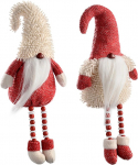 WeRChristmas istuv j&otilde;uluvana j&otilde;ulukaunistus, 38 cm - punane/valge, 2 tk.