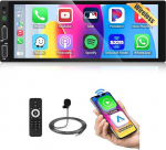 Androidi autoraadio Audi A1 8X 8X1 8XK 8XF 2010-2018 juhtmevaba Carplay ja Android Car, 6,9-tolline puuteekraaniga autostereo kuvariga m&auml;ngija raadio koos GPS/WiFi/Bluetooth/SWC/FM RDS/MirrorLinkiga