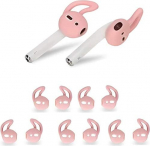 OneCut 5 paari silikoonist k&otilde;rvaklapid, mis &uuml;hilduvad AirPods 1 ja 2 Anti-Drop k&otilde;rvaklappide konksud geel k&otilde;rvaklappide tarvikud (roosa)