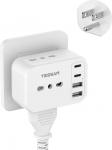 TESSAN US-Steckeradapter mit 2 USB-C- ja 2 USB-A-Anschl&uuml;ssen