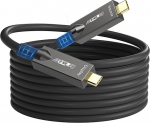 T&auml;isfunktsionaalne USB C valguskaabel 15 m, 10 Gbps, 4K @ 60Hz video, PD 60 W, DP 1.4 vana režiim, aktiivne optiline USB 3.2 videokaabel Saksa SiliconLine kiibiga, videokonverentside, 4K Logitech kaamerate, VR jaoks.