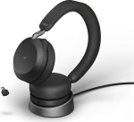 Jabra Evolve2 75 juhtmevabad PC-kuularid koos laadimisdokiga, 8 Micro tehnoloogiaga - kaasaegse aktiivse m&uuml;rasummutusega kahe vahuga stereok&otilde;rvaklapid, USB-C Bluetooth-adapter ja MS-&uuml;hilduvus - mustad