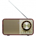 FM-raadio Bluetoothiga Retro Bluetooth-k&otilde;lar Vintage raadio SD/USB-m&auml;lum&auml;ngija funktsiooniga, traadita striimimine nutitelefonist, 10 tundi taasesitust (p&auml;hkelpuu)