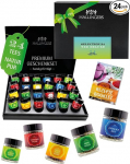 Hallingers Tea Deluxe Selection 24 - nr. 2-24 sorti tee kinkekomplekt, vegan & gluteenivaba kruvipurkides (komplekt) - kingiideed j&otilde;ulud ja kingitused advendikalender s&uuml;nnip&auml;eva &otilde;nnitlused geenid