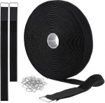 Taaskasutatavad kaablipaelad, 10m x 2cm, Velcro rihmad 50 pandlaga, reguleeritavad kaablipaelad, kaablijuhtimise kinnitamine kaablipaelad, kaabli korraldaja
