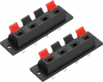 hankimise kaart 4 Way Spring Terminal Push Release Connector Plate Jack Jack Socket Speaker Terminal Block Speaker Terminal Connector Test Clip WP4-7 Pack of 10