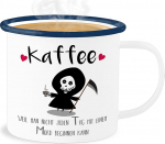 Email tinamug - avaldus - kohv, sest iga p&auml;eva ei saa alustada m&otilde;rvaga - 300 ml - valge sinine - avaldused Grim Reaper Mug Happy New Year Morning New Year Everyone
