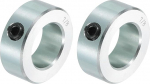 sourcing map 2 x Screw Collars, 7/8" Bore Carbon Steel Shank Collars, 1.5" OD, 9/16" Width, Lock Axle Collar for Linear Rod Shaft Guide