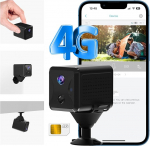 4G LTE valvekaamera SIM-kaardiga, 2K HD valvekaamera ilma WLAN-&uuml;henduseta, aku 5200 mAh, kaasaskantav mini kaamera juhtmevaba, AI liikumistuvastuse alarm, 160&deg; vaatenurk, &ouml;&ouml;n&auml;gemine