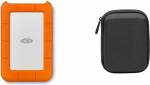 LaCie Rugged Mini 4TB Portable External Hard Drive 2.5" USB 3.0 Mac & PC Mudel nr: LAC9000633 & Amazon Basics v&auml;lise k&otilde;vaketta &uuml;mbris