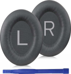Adhiper asendusk&otilde;rvapadjad Bose QuietComfort 45 (QC45)/QuietComfort SE (QC SE)/Uued Quiet Comfort juhtmevabad k&otilde;rvaklapid, k&otilde;rvapadjad pehmema naha ja m&uuml;rav&auml;hendava vahuga (Eclipse Grey)