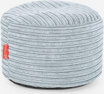 Lounge Pug Small Round Footstool, Pouf, Bean Bag Stool, Small, Corduroy Baby Blue