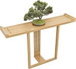 Massiivpuidust sissep&auml;&auml;sulaud - pikk kitsas konsoolne diivanilaud koridori fuajeesse elutuppa Klassikaline hiina stiilis naturaalne viimistlus (80cm)