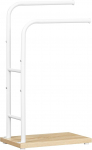 HOOBRO EWN24LB01G1 Seisev r&auml;tikukang koos 2 r&ouml;&ouml;bastega, 40 x 24 x 80,5 cm vabalt seisev r&auml;tikuhoidik vannitoar&auml;tikute, r&otilde;ivaste v&otilde;i ajalehtede jaoks, valge/f&uuml;&uuml;siline puiduv&auml;rv.