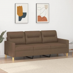 3-Sitzer-Sofa Wohnzimmer Diivan Sitzecke Wohnzimmer Diivan Diivan Sitzecke Braun 180 cm Stoff - 359246