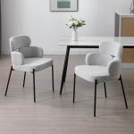 Ya-Home s&ouml;&ouml;gitoa toolid, komplekt 2, kaasaegsed k&ouml;&ouml;gitoolid metalljalgadega, polsterdatud toolid s&ouml;&ouml;gilauda, s&ouml;&ouml;gituppa, kunstkarusnahk, hall